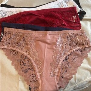 Lace Trimmed Panties Set